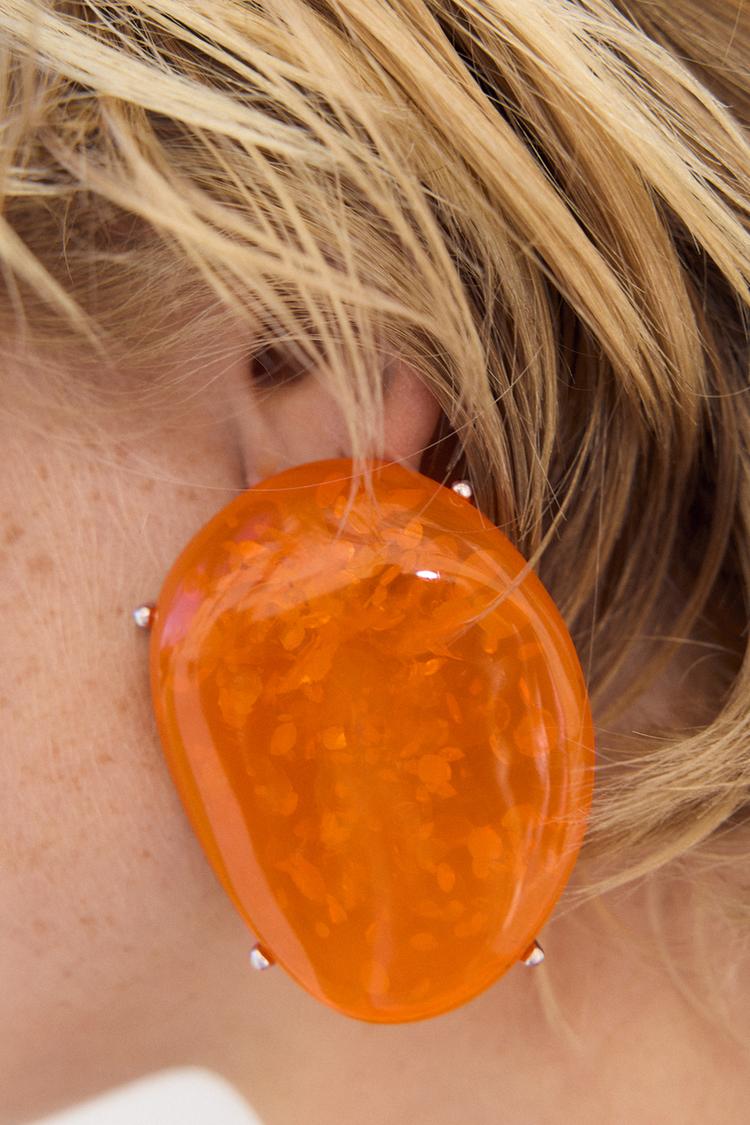 COLOURED RESIN EARRINGS