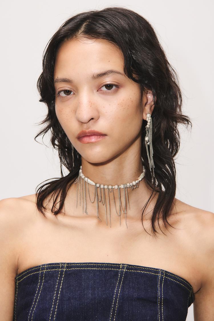 PACK OF FAUX PEARL AND CHAIN NECKLACES