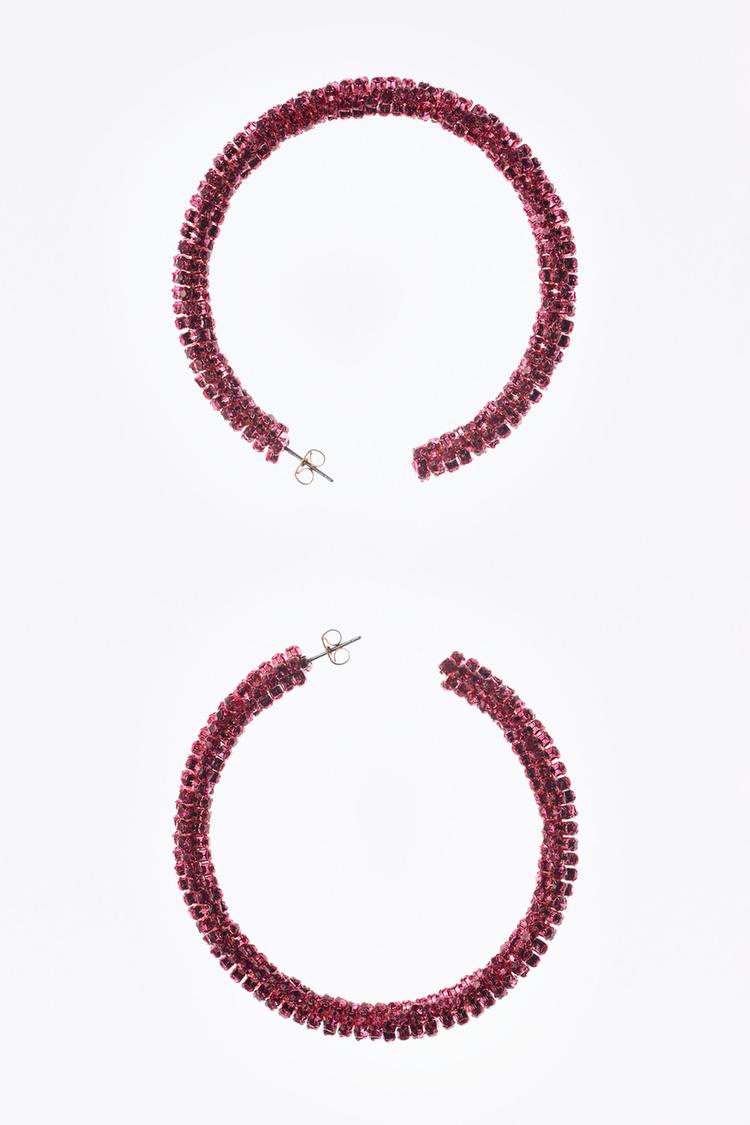 BARBIE™ MATTEL RHINESTONE HOOP EARRINGS