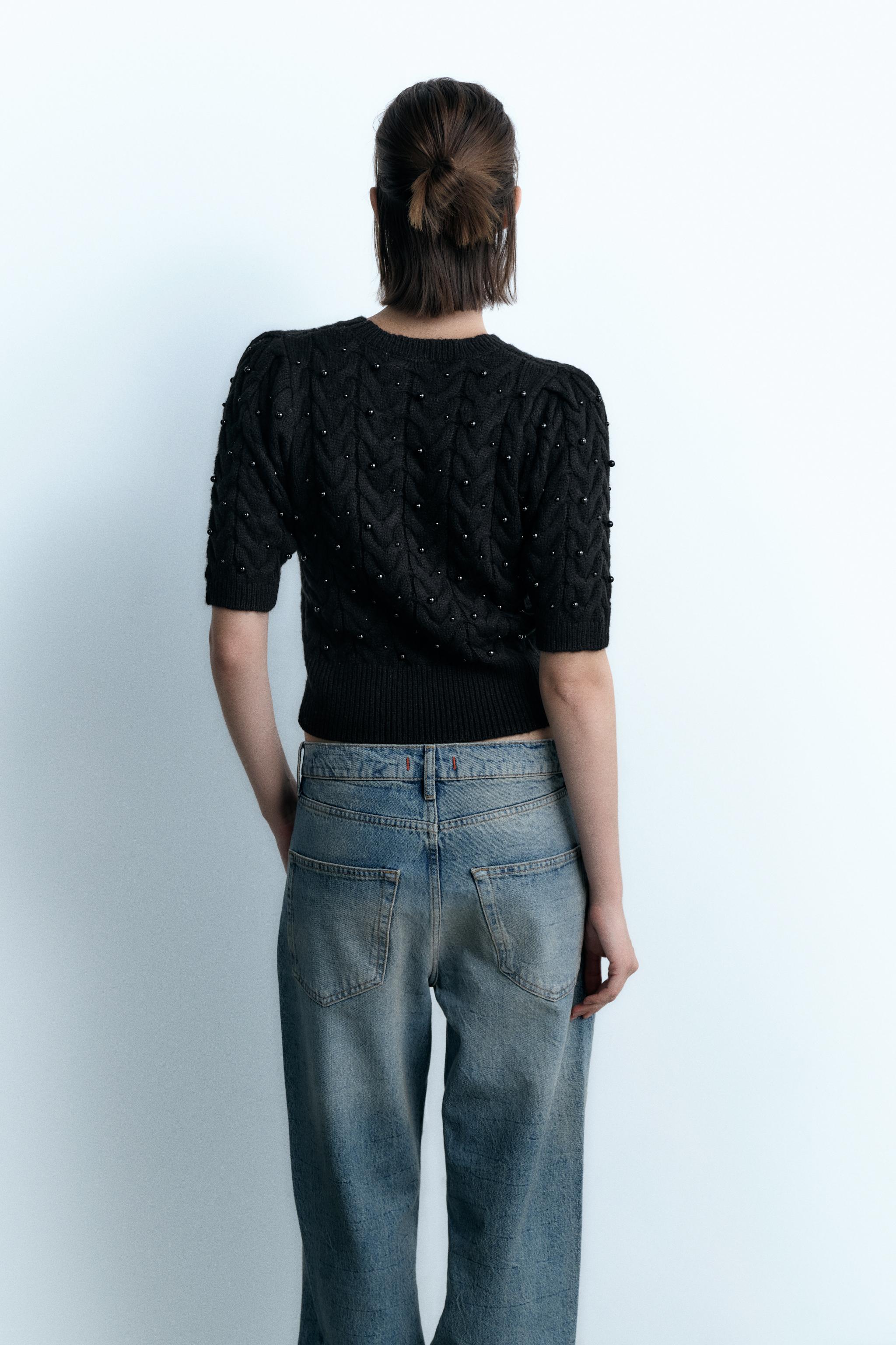 Zara KNIT SWEATER WITH PEARLS Mall of America®