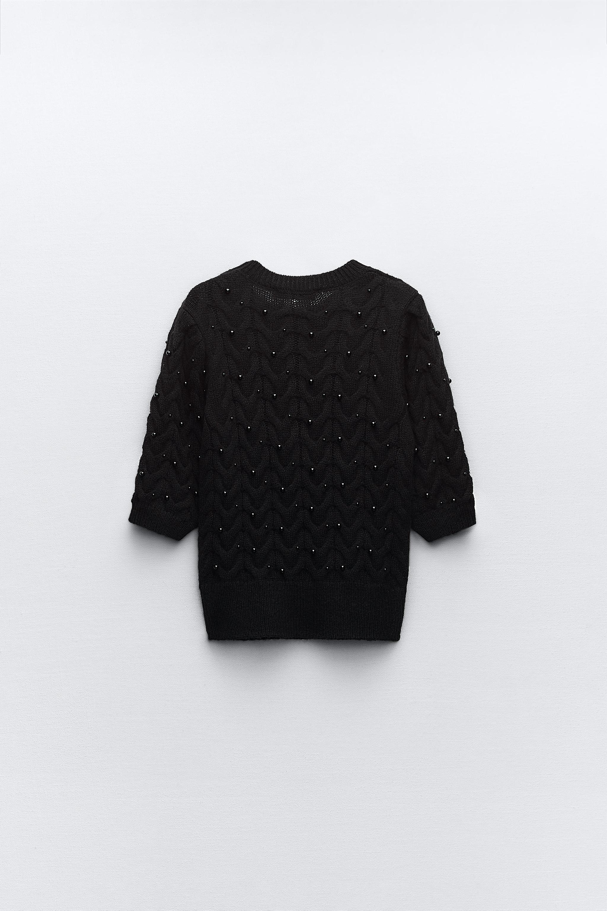 Zara KNIT SWEATER WITH PEARLS Mall of America®