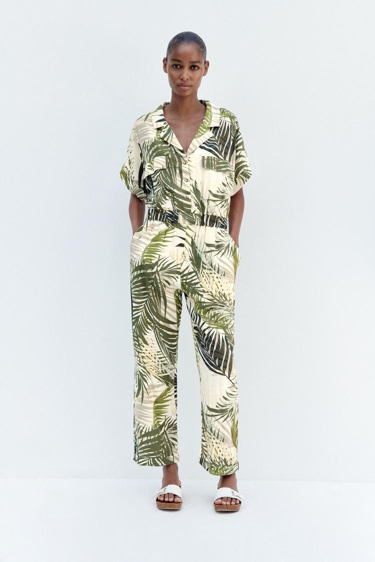 TROPICAL PRINT JUMPSUIT
