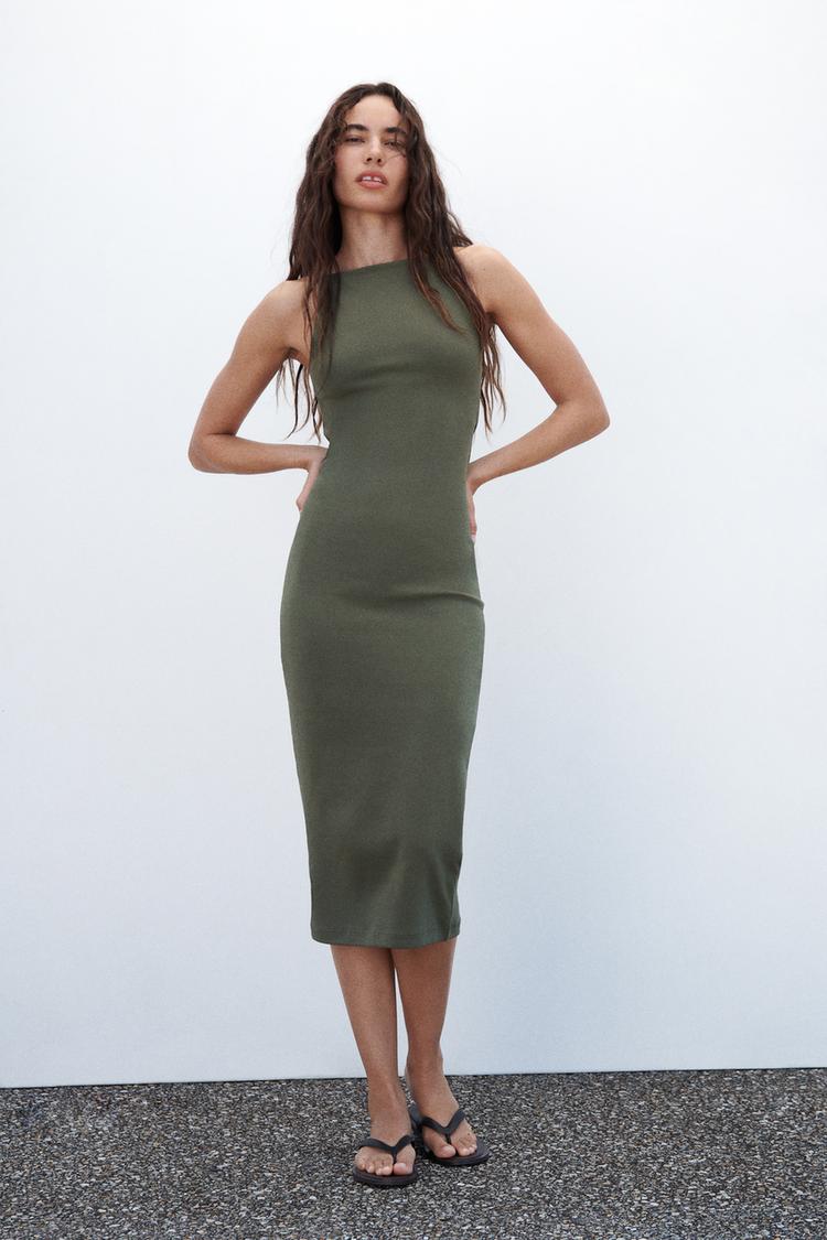 STRAPPY HALTER DRESS