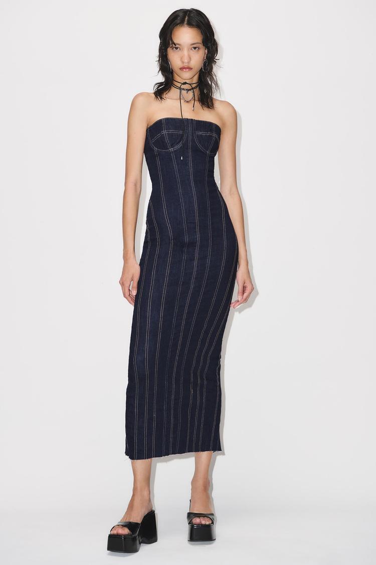 ZW DENIM MIDI DRESS