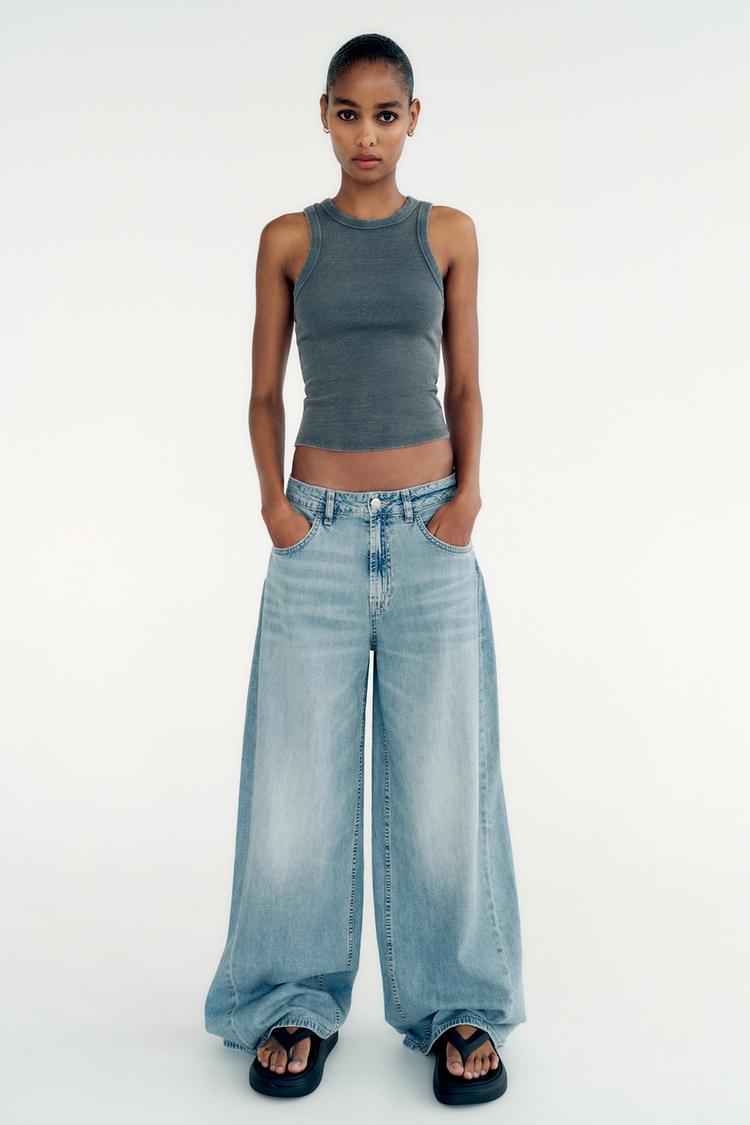 TRF WIDE-LEG SLOUCHY MID-RISE JEANS