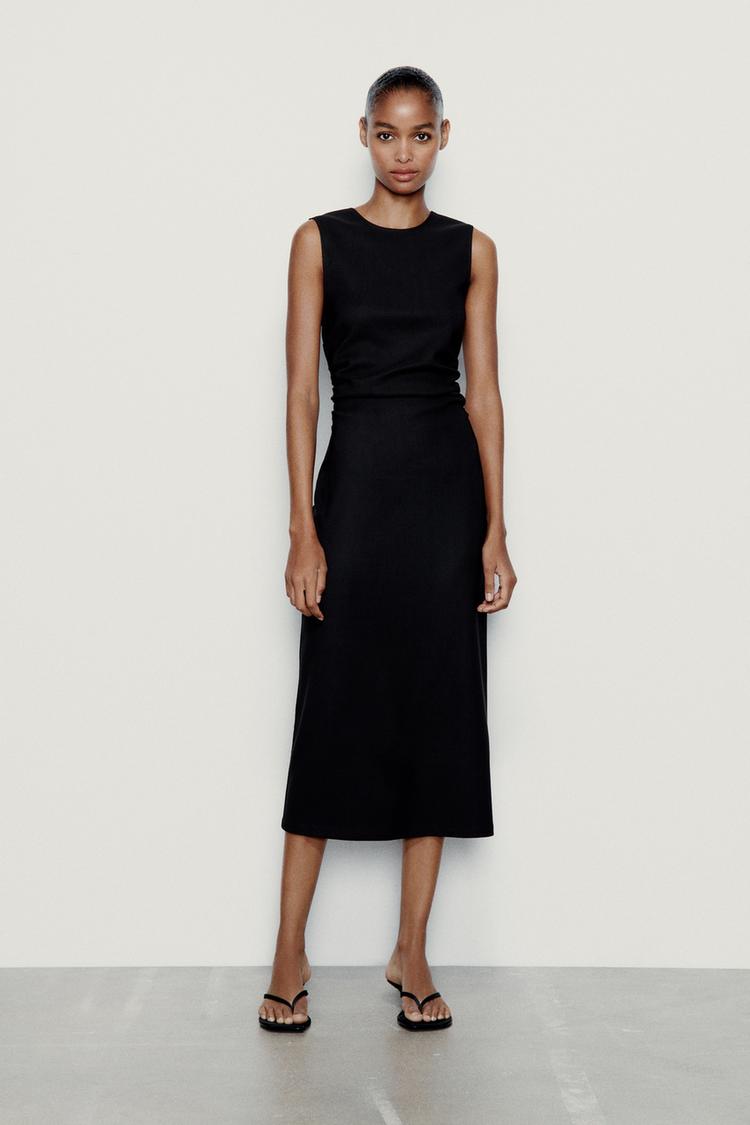 SIDE-DRAPED DRESS