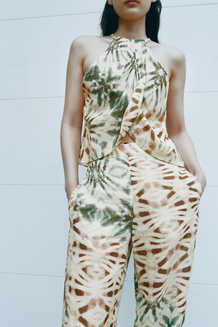 PRINTED RAMIE TROUSERS