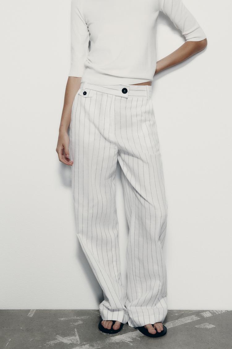 PINSTRIPED TROUSERS