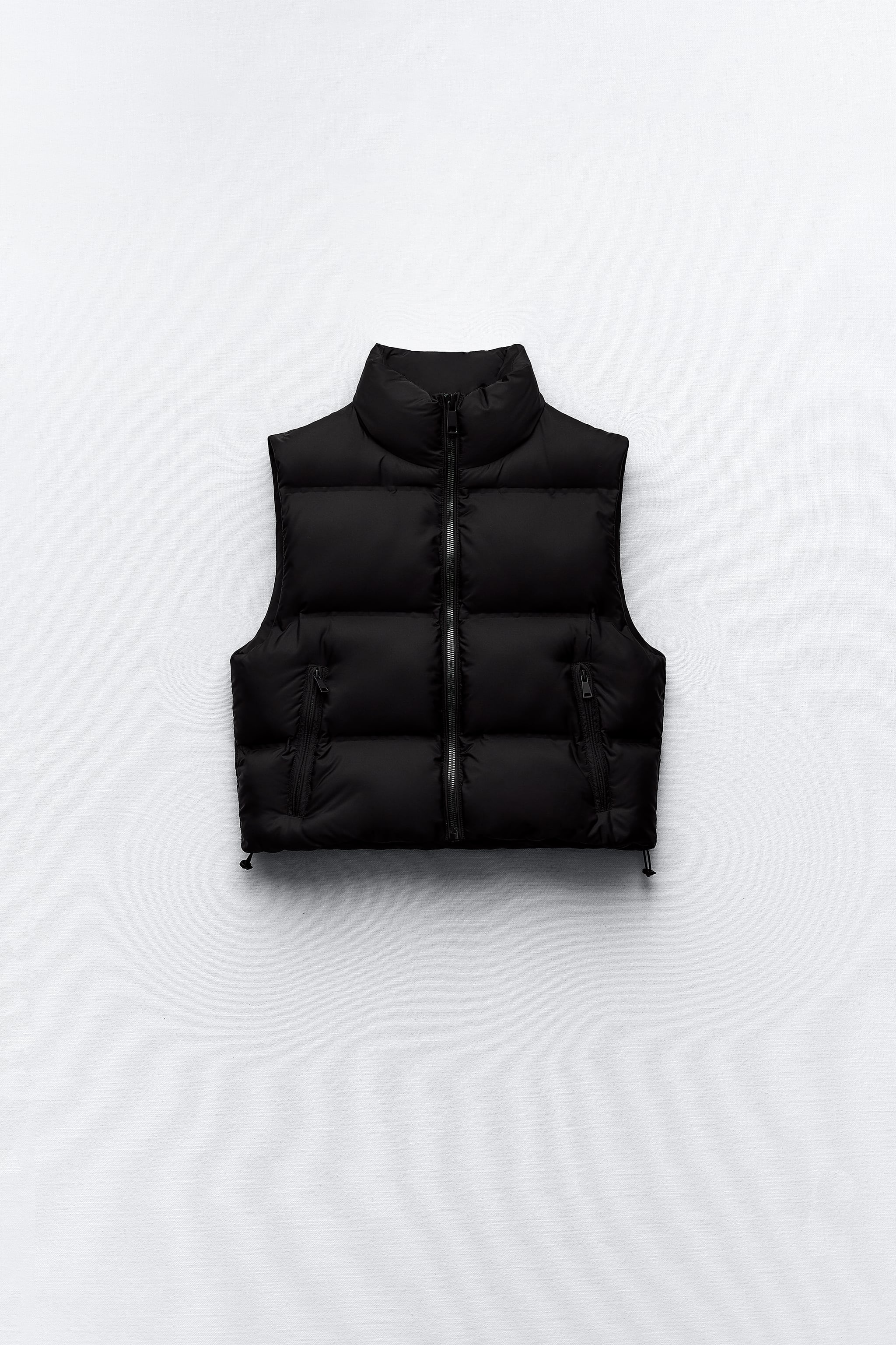 WATER AND WIND PROTECTION CROPPED QUILTED VEST