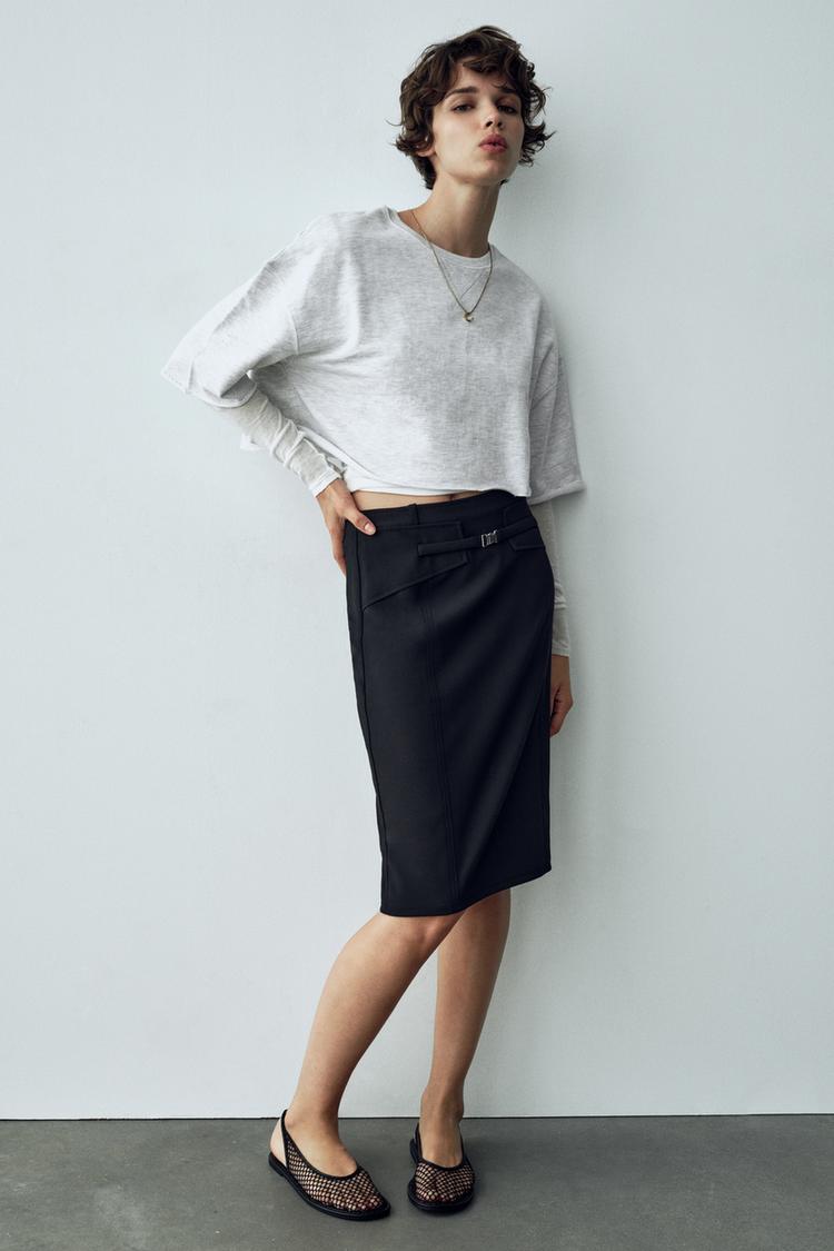MIDI SKIRT WITH BELT