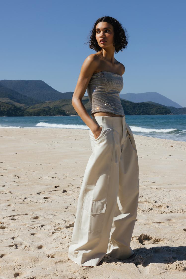 FULL-LENGTH PLEATED TROUSERS