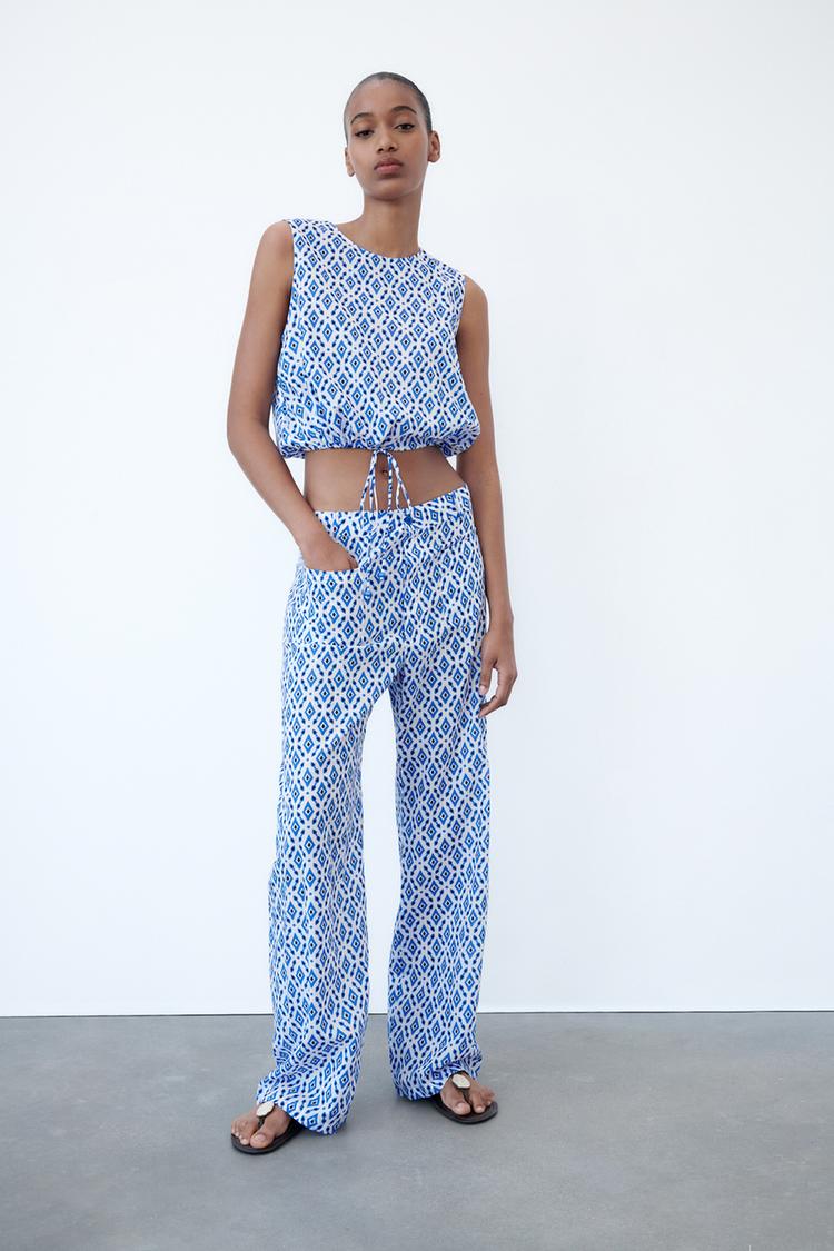 PRINTED TROUSERS WITH POCKETS