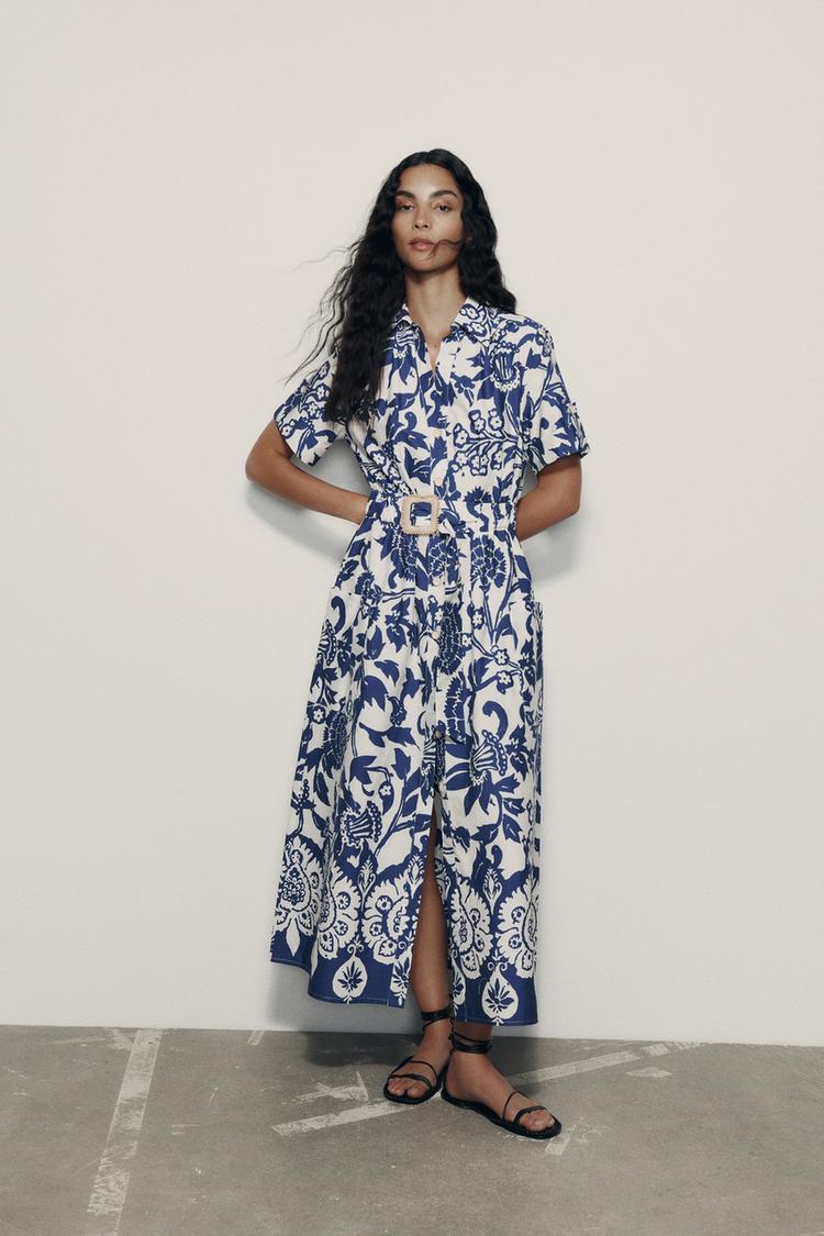 FLORAL PRINT MIDI DRESS