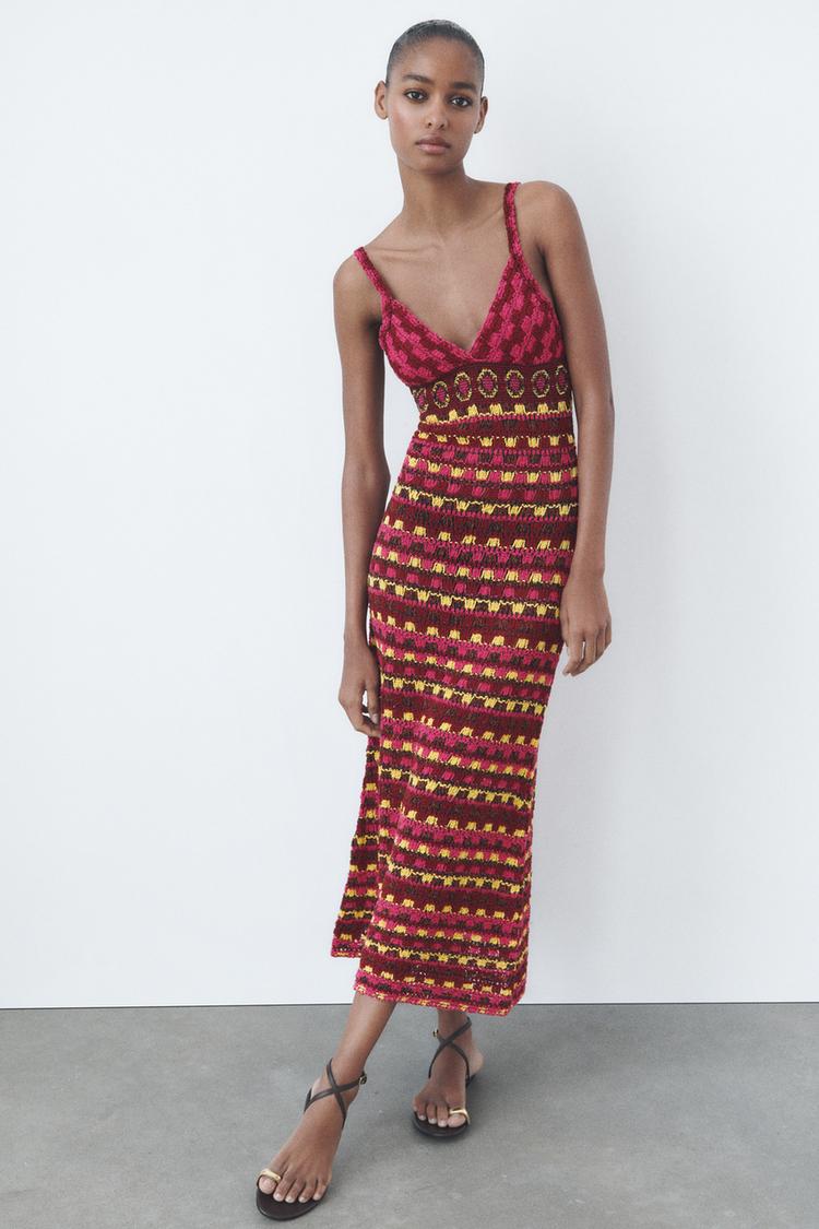 STRAPPY KNIT DRESS