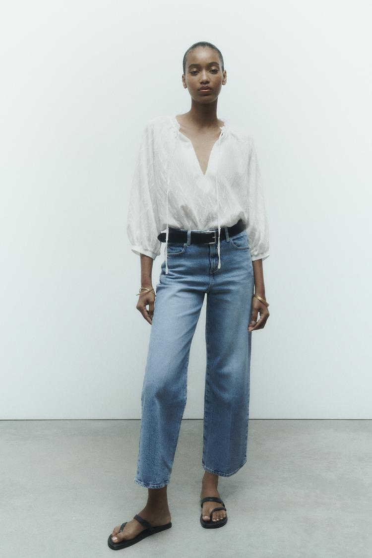 FRAYED FABRIC TOP