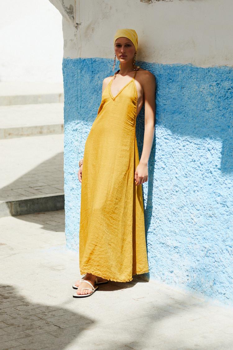 CREASED-EFFECT RUSTIC DRESS