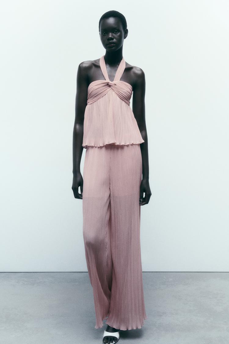 FINELY PLEATED PALAZZO TROUSERS