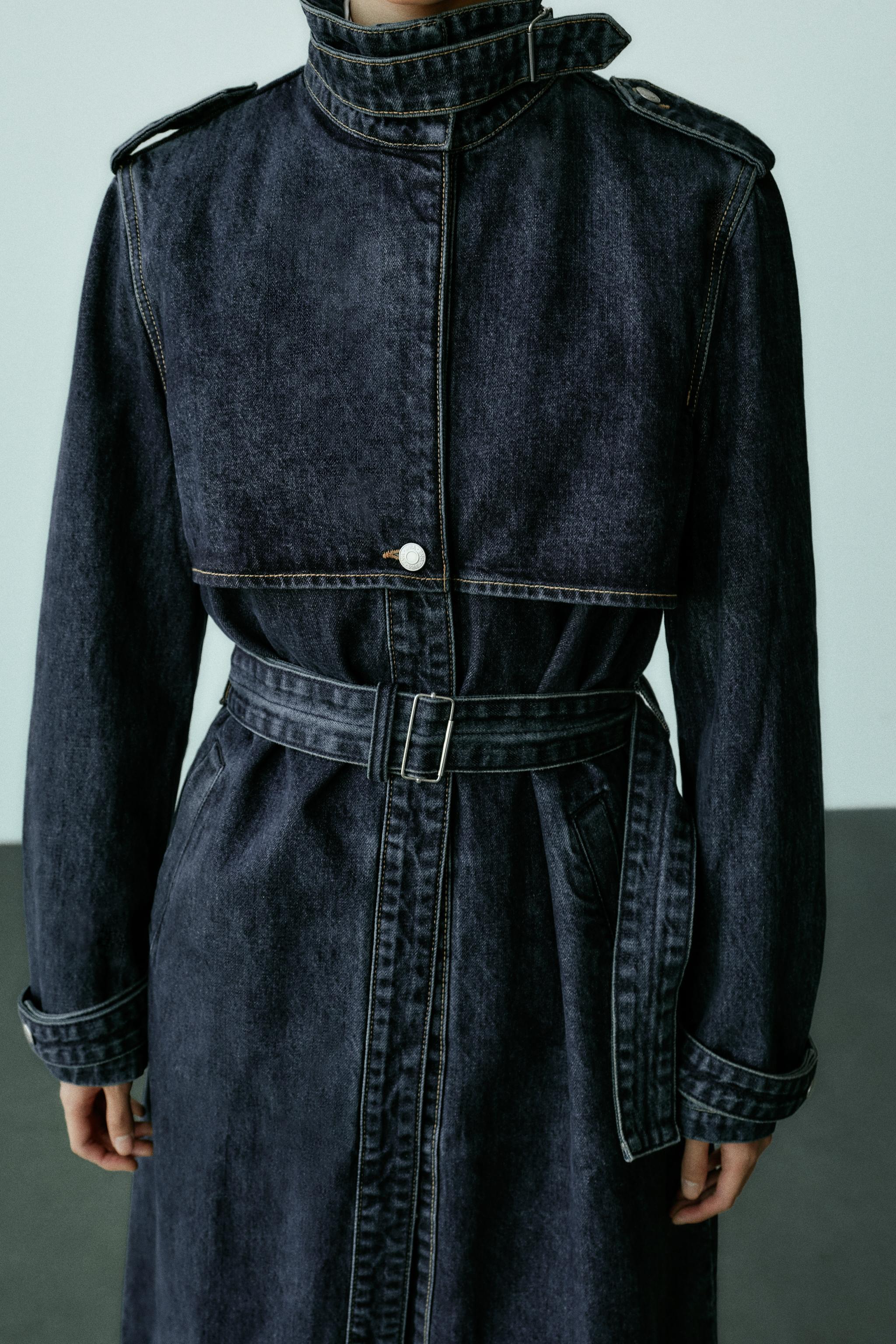 Denim trench outlet coat zara