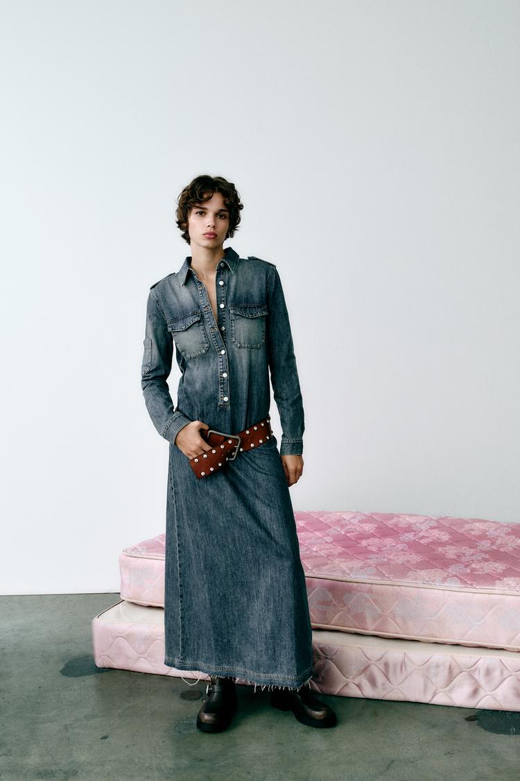 DENIM TRF DRESS