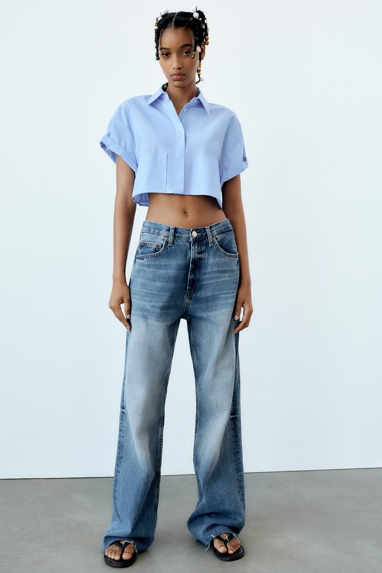 CROPPED POPLIN SHIRT