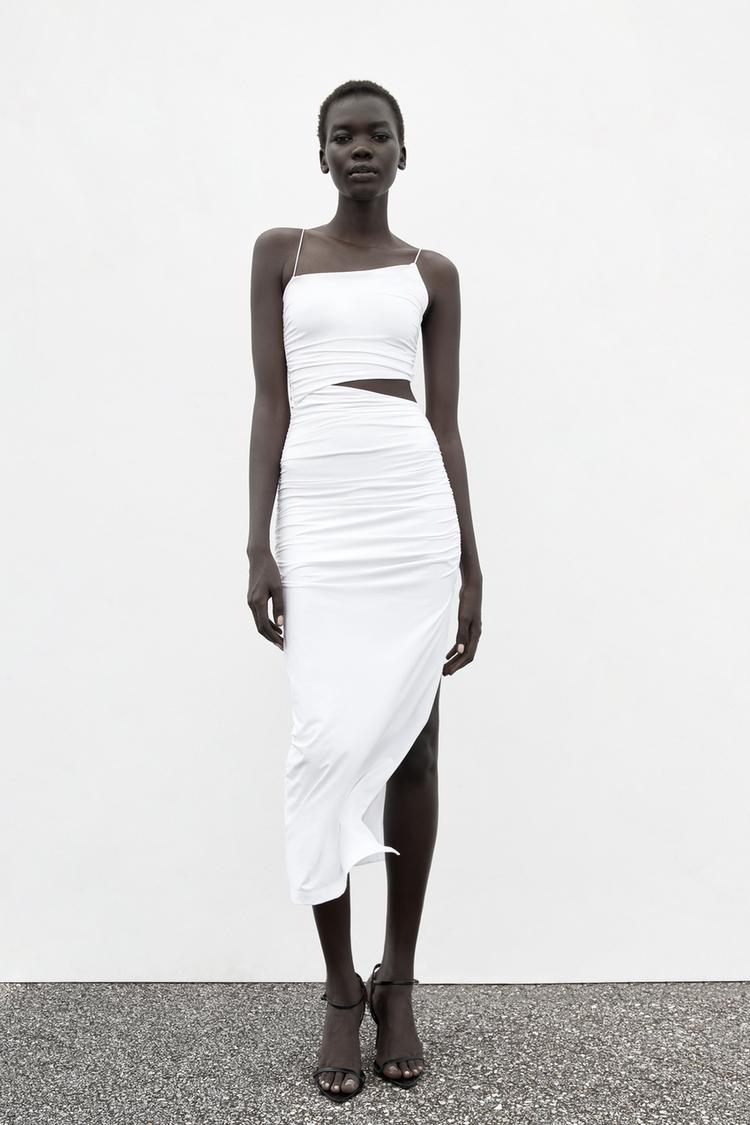 ASYMMETRIC CUT-OUT DRESS