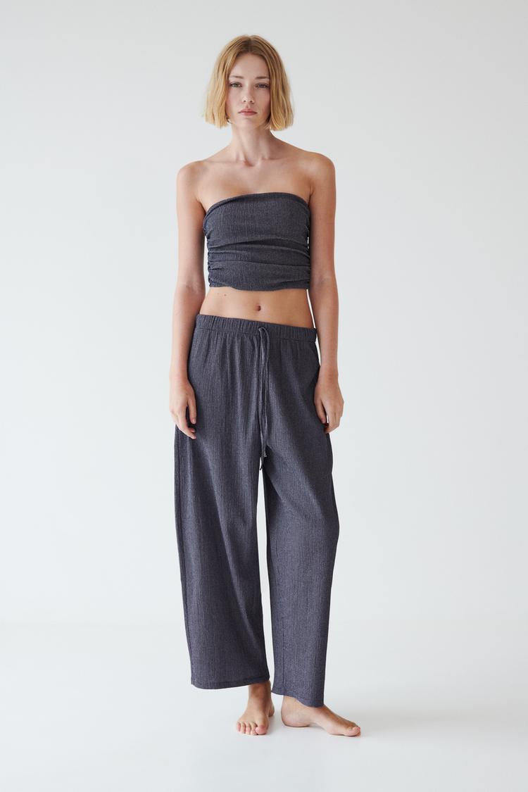 TEXTURED TROUSERS
