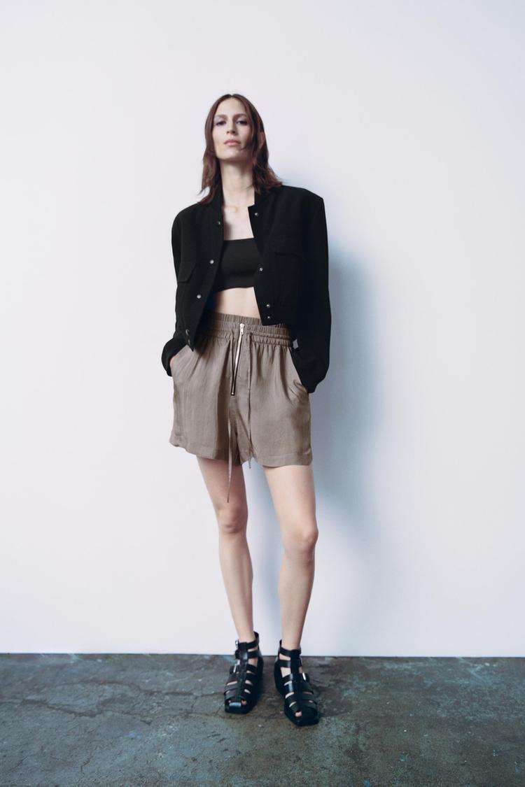 MAXI BOMBER JACKET WITH POCKETS