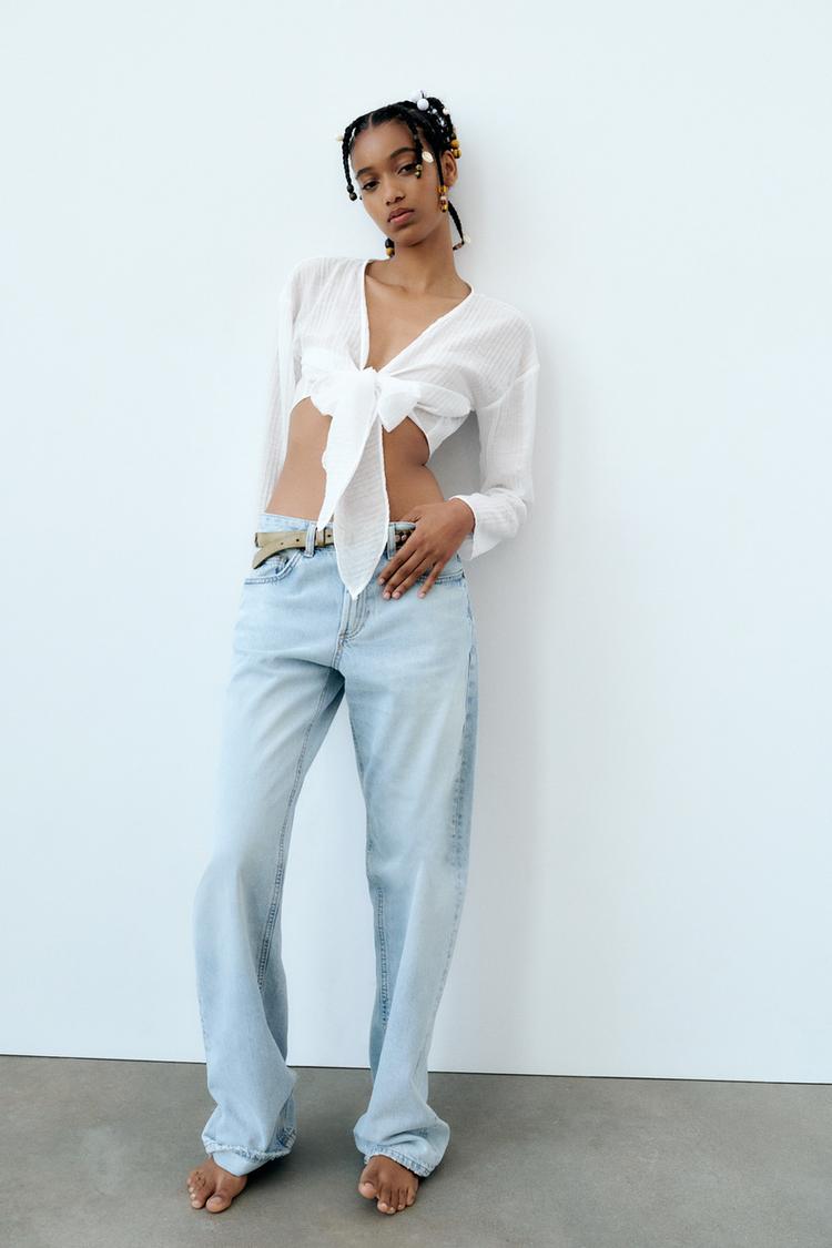 TEXTURED TOP WITH KNOT