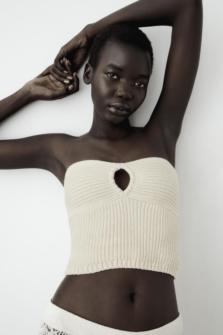 KNIT BANDEAU TOP