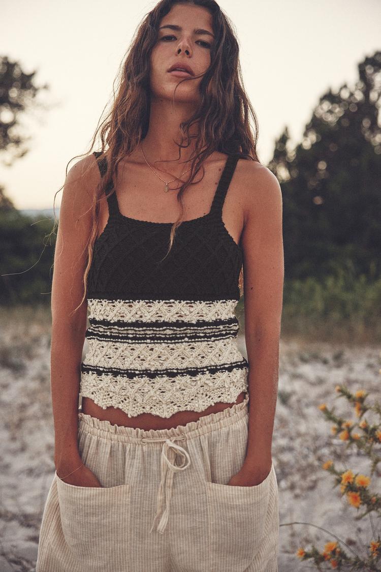 STRAPPY KNIT TOP