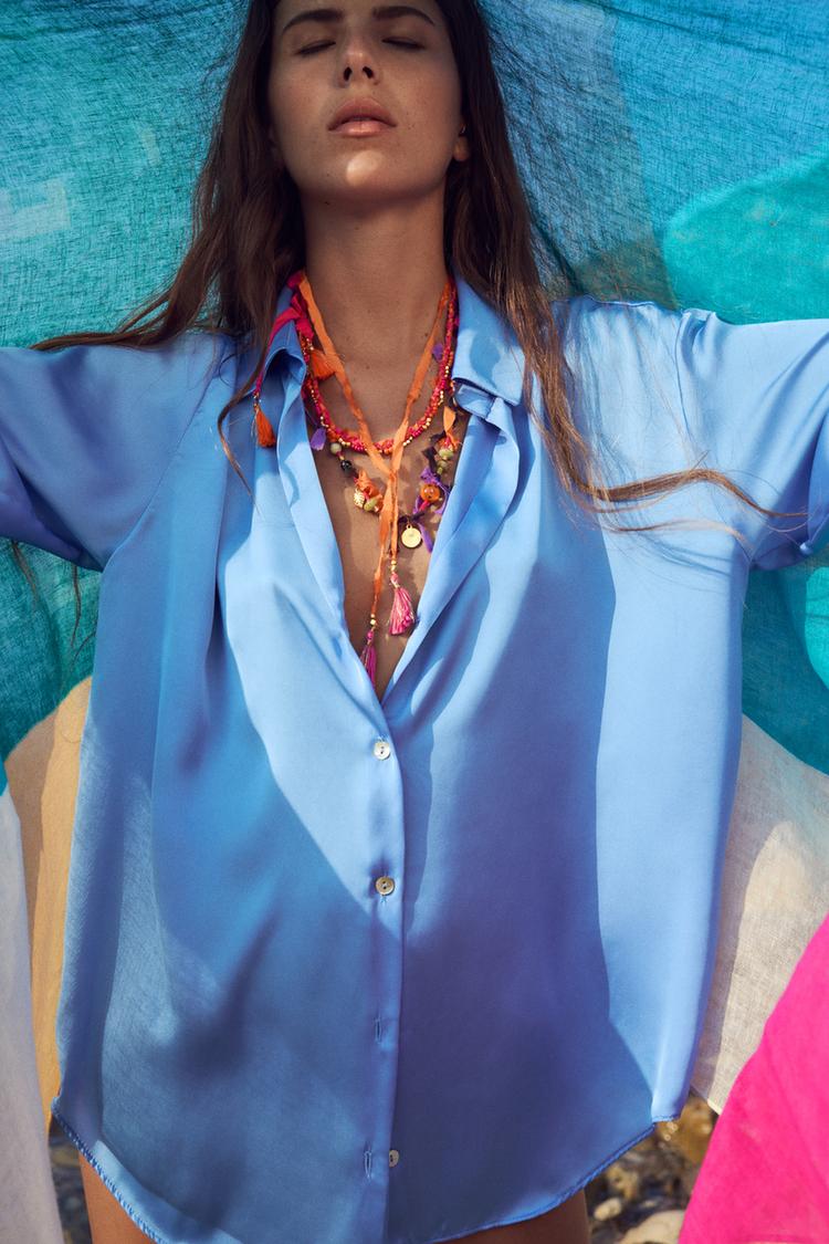 FABRIC NECKLACES WITH BEADS