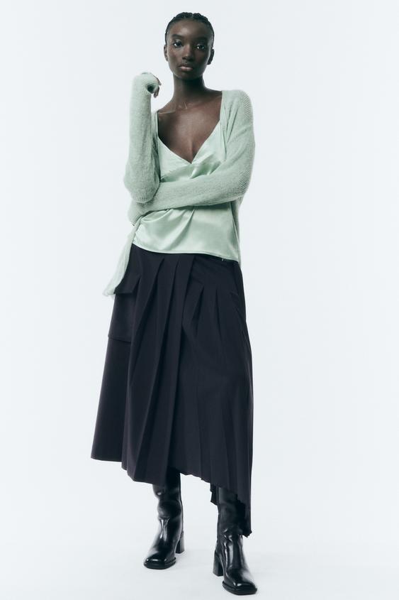 MATCHING KNIT CAMISOLE TOP Sea green ZARA Australia