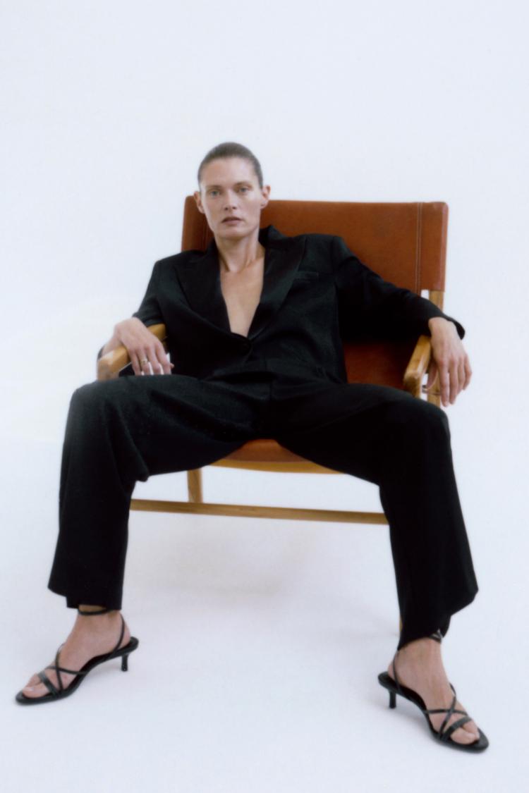 WIDE-LEG TROUSERS WITH SATIN WAISTBAND