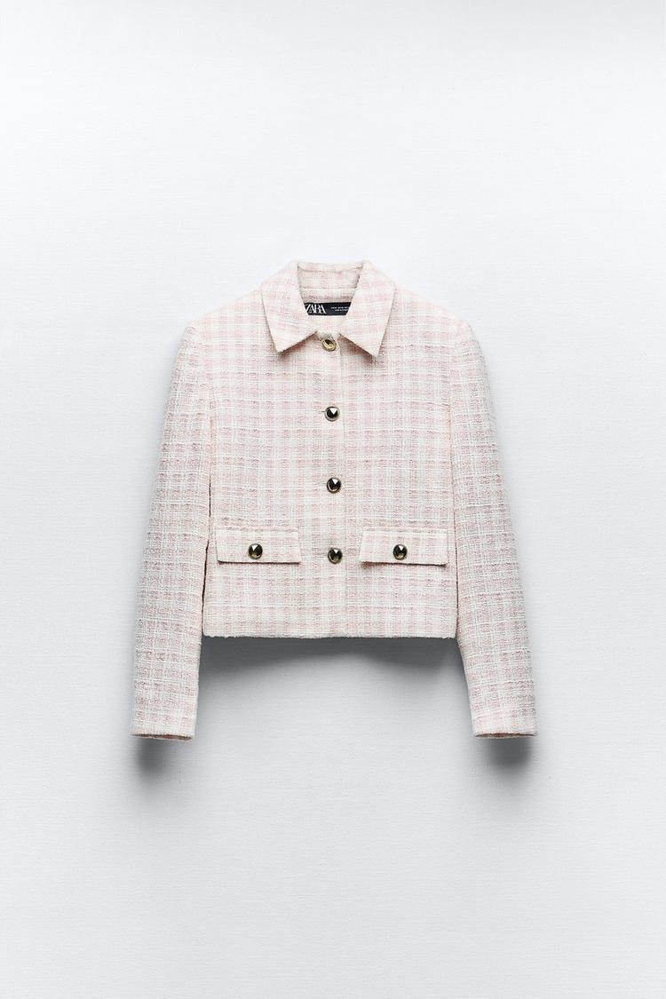 CHECKED TEXTURED BLAZER