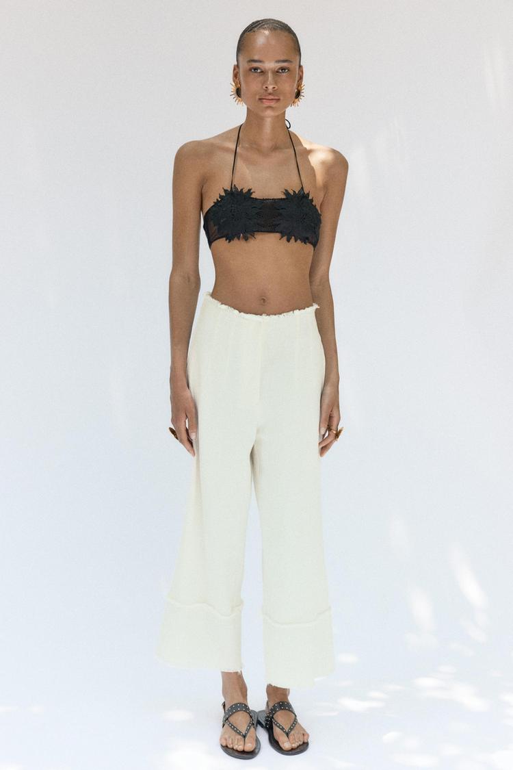 FRAYED RUSTIC TROUSERS