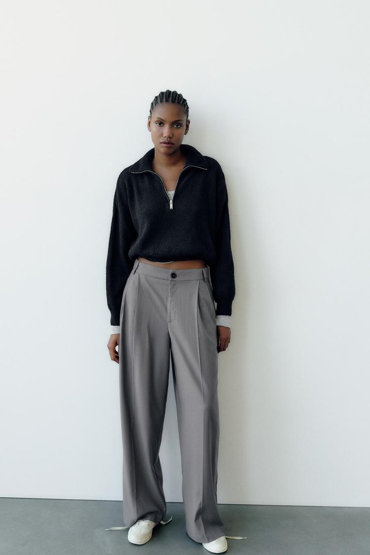 FULL-LENGTH PLEATED PANTS