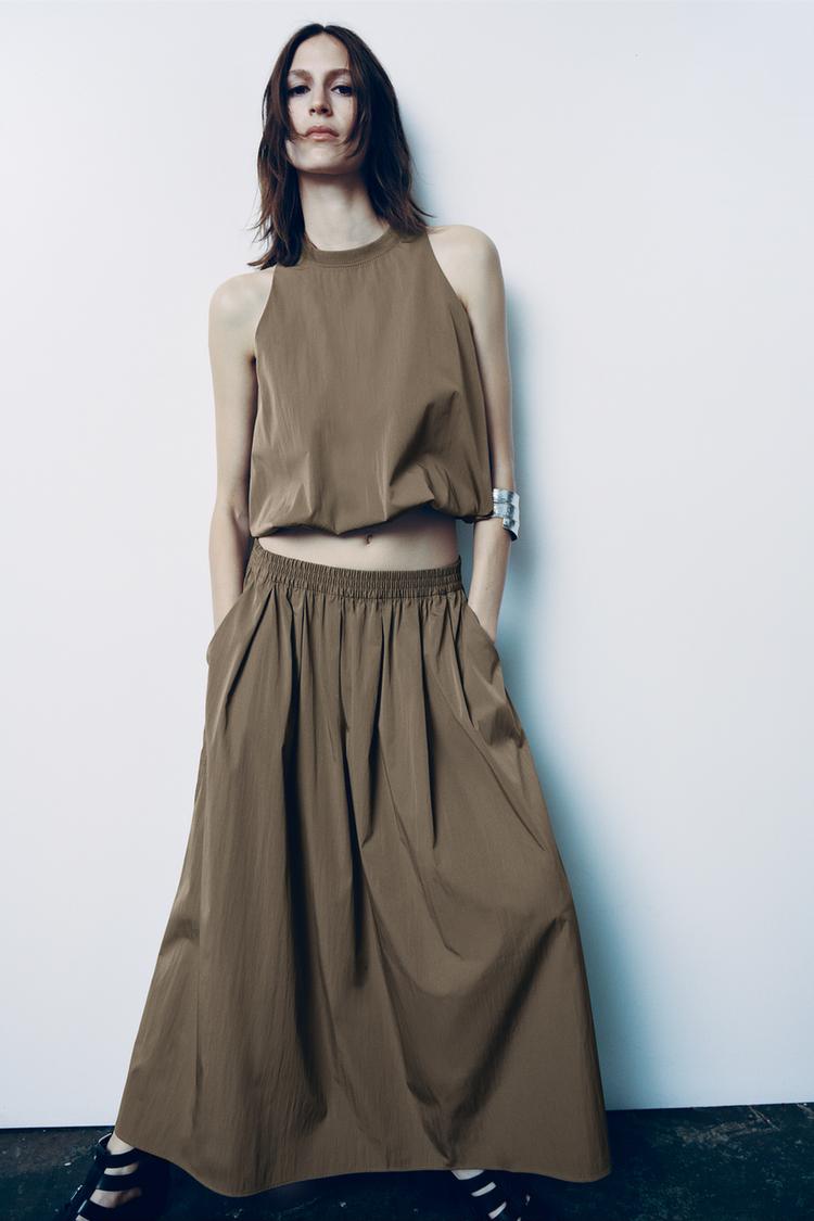 VOLUMINOUS MIDI SKIRT