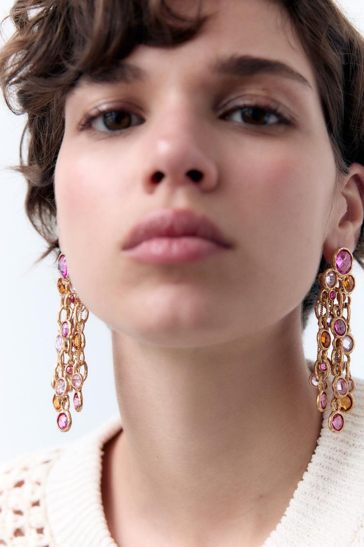 MULTICOLOURED CASCADING EARRINGS
