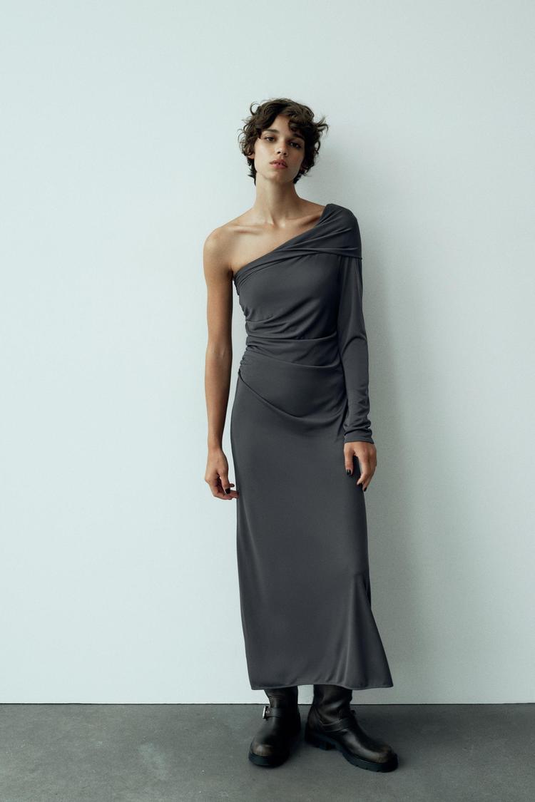 DRAPED ASYMMETRICAL DRESS