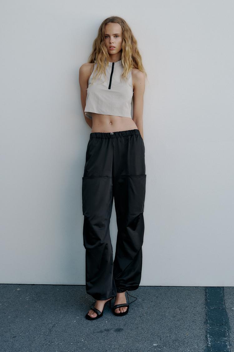 SATIN PARACHUTE TROUSERS