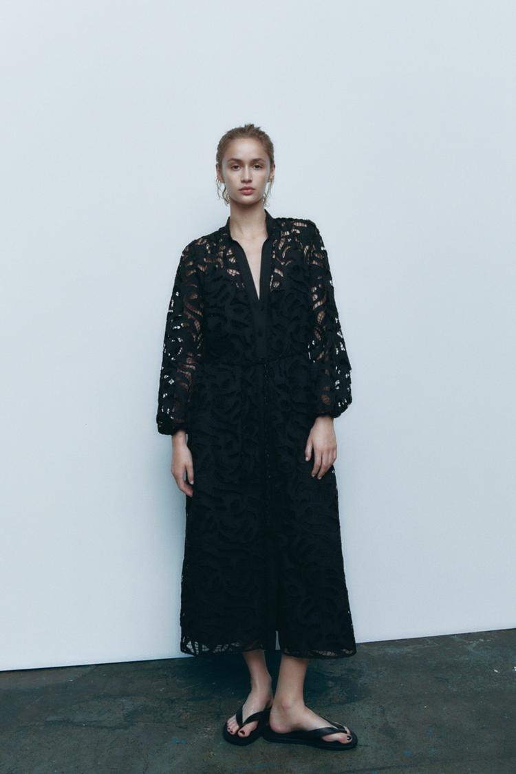 CUTWORK EMBROIDERY DRESS