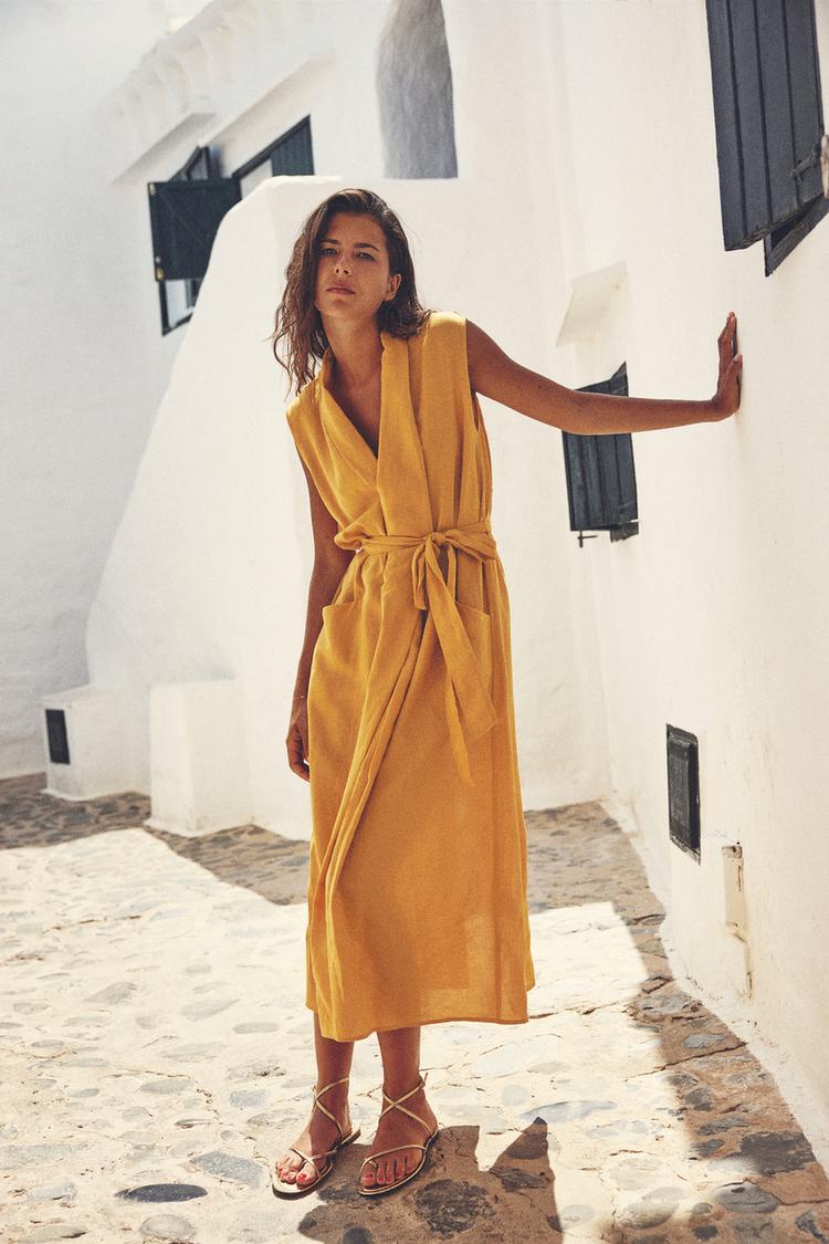 MIDI DRESS WITH BELT