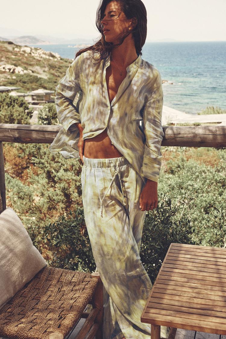 PRINTED RAMIE BLOUSE