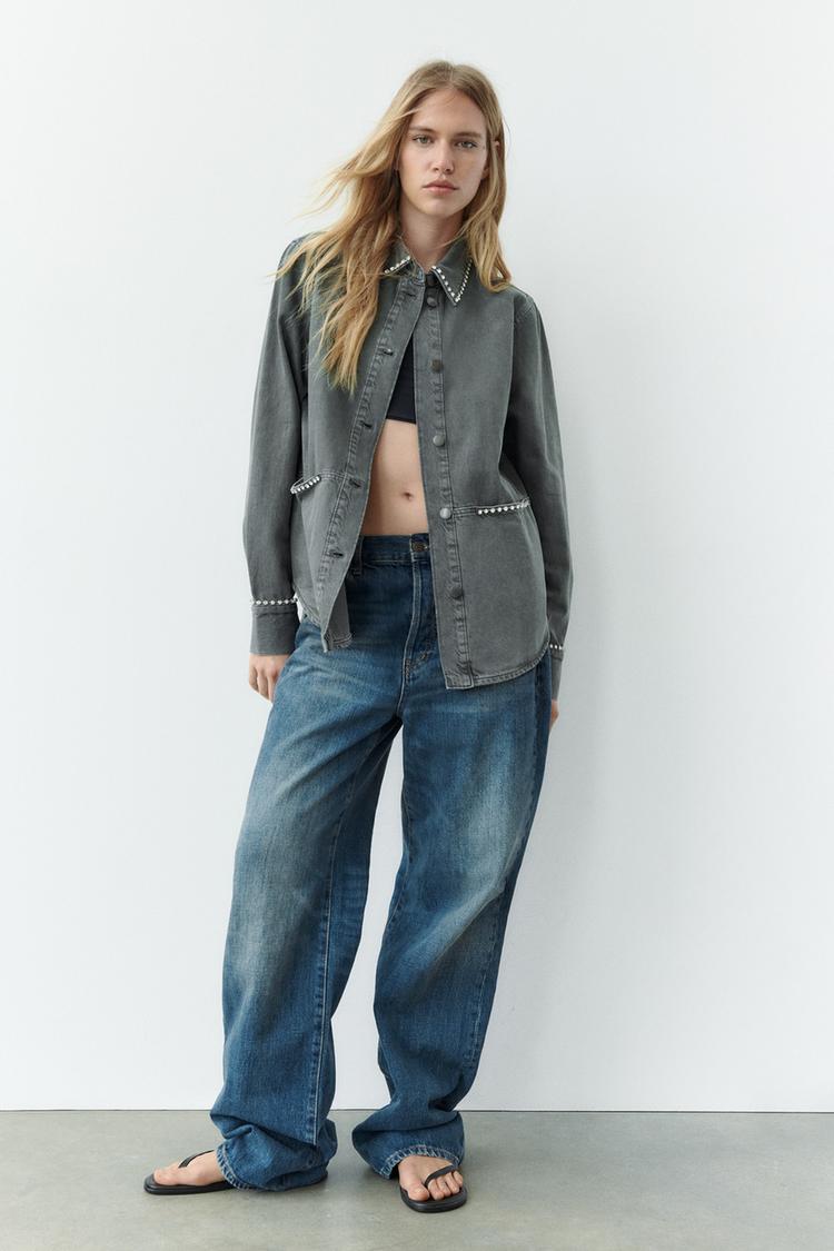 OVERSIZE RHINESTONE OVERSHIRT