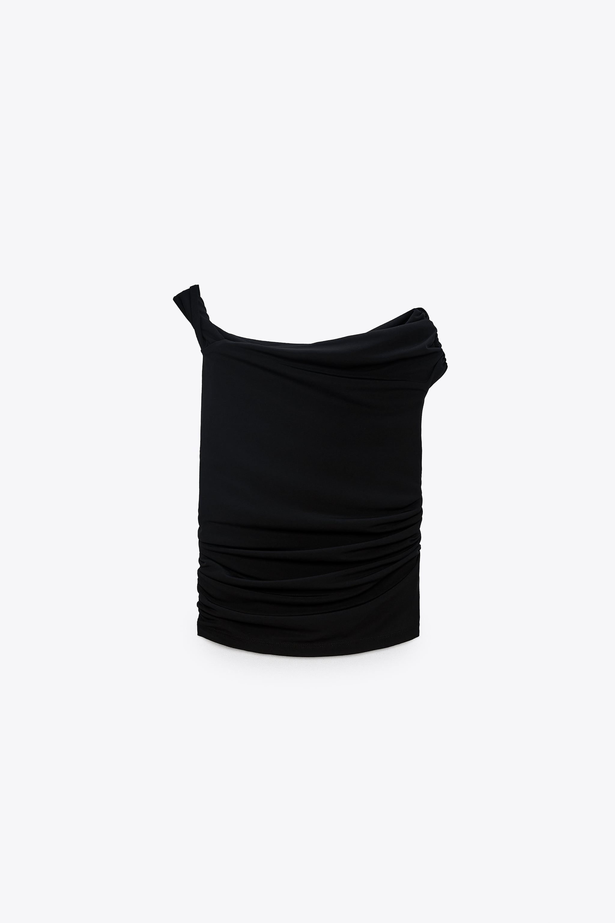 RUCHED ASYMMETRIC TOP