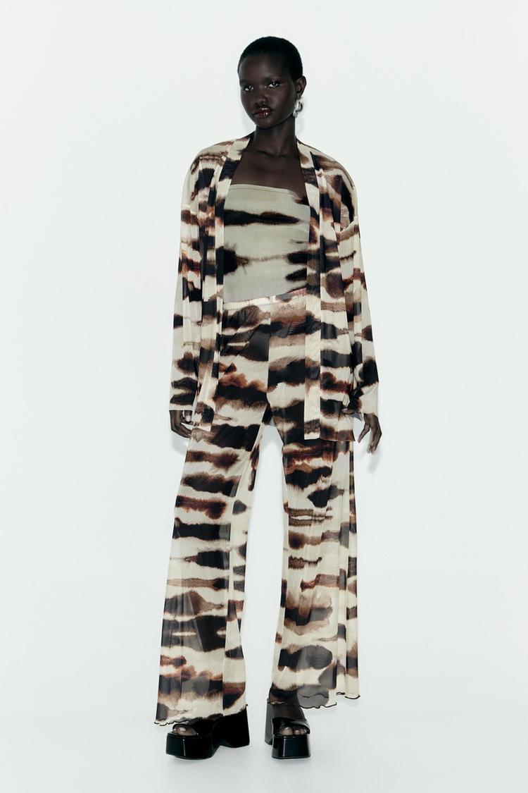 TULLE PRINTED KIMONO