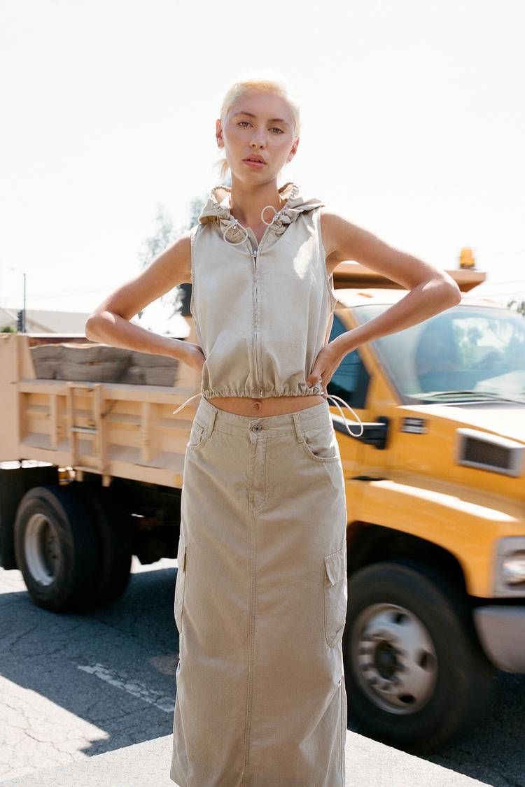 CARGO MIDI SKIRT
