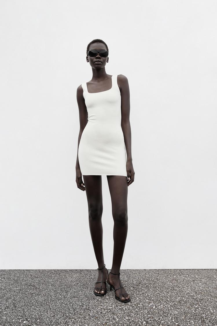 SHORT STRETCH KNIT DRESS