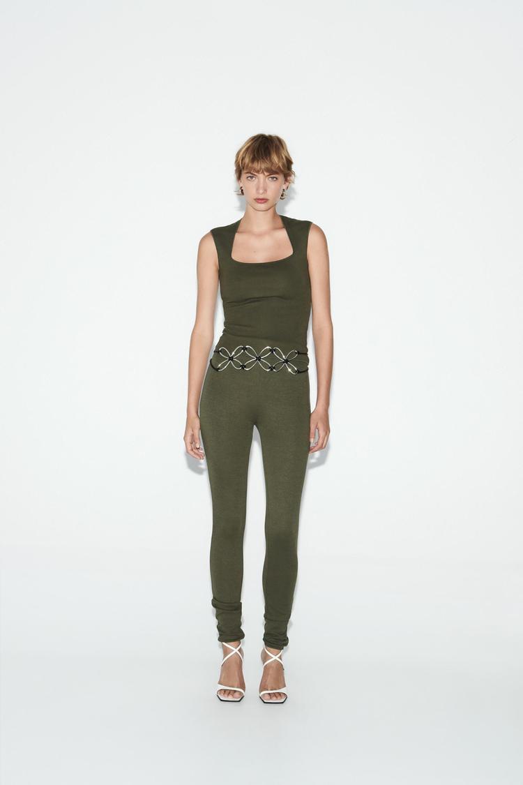 STRETCH KNIT LEGGINGS