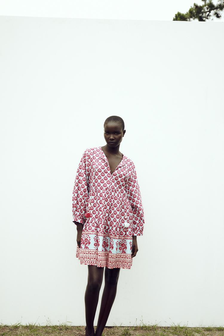 OVERSIZED PRINTED DRESS